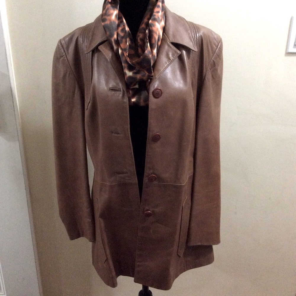 Vintage butter soft Alexida leather coat